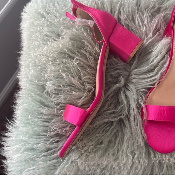 Hot Pink Heeled Sandals - Picture 2 of 8